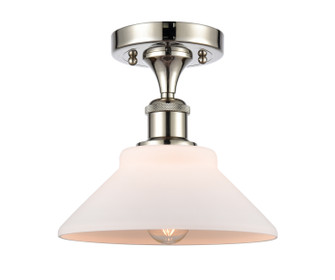 Ballston One Light Semi-Flush Mount in Polished Nickel (405|516-1C-PN-G131)