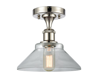 Ballston One Light Semi-Flush Mount in Polished Nickel (405|516-1C-PN-G132)