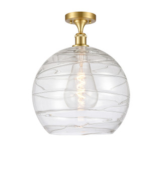 Ballston One Light Semi-Flush Mount in Satin Gold (405|516-1C-SG-G1213-14)