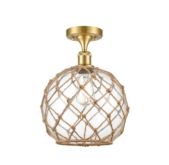 Ballston LED Semi-Flush Mount in Satin Gold (405|516-1C-SG-G122-10RB-LED)