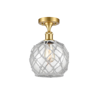 Ballston One Light Semi-Flush Mount in Satin Gold (405|516-1C-SG-G122-8RW)