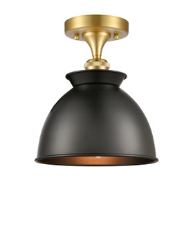 Ballston LED Semi-Flush Mount in Satin Gold (405|516-1C-SG-M14-BK-LED)