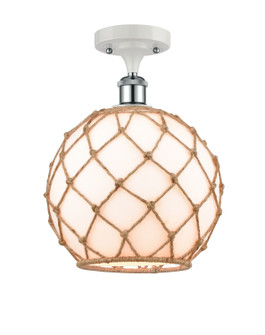 Ballston LED Semi-Flush Mount in White Polished Chrome (405|516-1C-WPC-G121-10RB-LED)