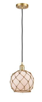 Ballston LED Mini Pendant in Satin Gold (405|516-1P-SG-G121-8RB-LED)