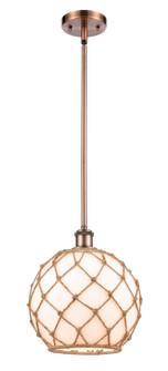 Ballston One Light Mini Pendant in Antique Copper (405|516-1S-AC-G121-10RB)