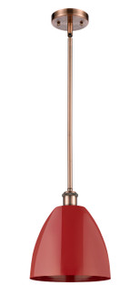 Ballston LED Pendant in Antique Copper (405|516-1S-AC-MBD-9-RD-LED)