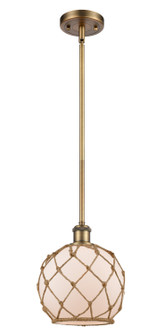 Ballston One Light Mini Pendant in Brushed Brass (405|516-1S-BB-G121-8RB)