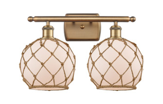 Ballston Two Light Bath Vanity in Brushed Brass (405|516-2W-BB-G121-8RB) Ballston Two Light Bath Vanity in Brushed Brass (405|516-2W-BB-G121-8RB)