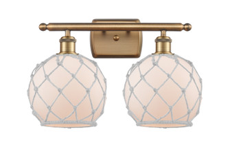 Ballston Two Light Bath Vanity in Brushed Brass (405|516-2W-BB-G121-8RW)