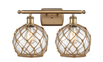 Ballston Two Light Bath Vanity in Brushed Brass (405|516-2W-BB-G122-8RB)