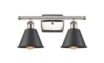 Ballston Two Light Bath Vanity in Polished Nickel (405|516-2W-PN-M8)