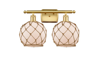 Ballston Two Light Bath Vanity in Satin Gold (405|516-2W-SG-G121-8RB)