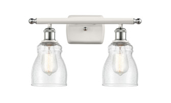 Ballston Two Light Bath Vanity in White Polished Chrome (405|516-2W-WPC-G394)