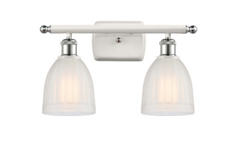 Ballston Two Light Bath Vanity in White Polished Chrome (405|516-2W-WPC-G441)