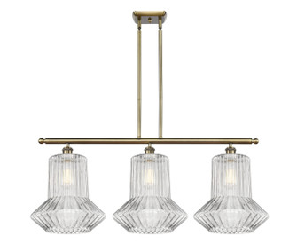 Ballston Three Light Island Pendant in Antique Brass (405|516-3I-AB-G212)