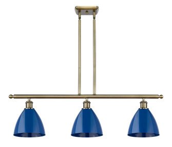 Ballston Three Light Island Pendant in Antique Brass (405|516-3I-AB-MBD-75-BL)