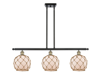Ballston Three Light Island Pendant in Black Antique Brass (405|516-3I-BAB-G121-8RB)