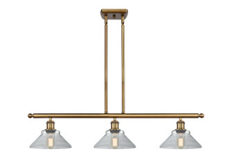 Ballston Three Light Island Pendant in Brushed Brass (405|516-3I-BB-G132)