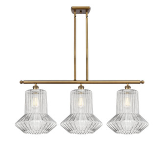 Ballston Three Light Island Pendant in Brushed Brass (405|516-3I-BB-G212)