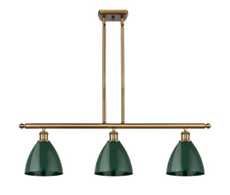Ballston Three Light Island Pendant in Brushed Brass (405|516-3I-BB-MBD-75-GR)