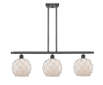 Ballston Three Light Island Pendant in Oil Rubbed Bronze (405|516-3I-OB-G121-8RW)