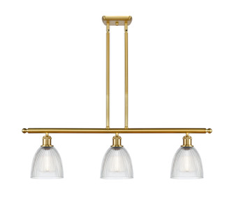 Ballston Three Light Island Pendant in Satin Gold (405|516-3I-SG-G382)