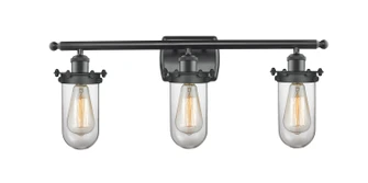 Austere Three Light Bath Vanity in Matte Black (405|516-3W-BK-CE231-CL)