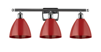 Ballston Three Light Bath Vanity in Polished Chrome (405|516-3W-PC-MBD-75-RD)