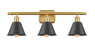 Ballston Three Light Bath Vanity in Satin Gold (405|516-3W-SG-M8)