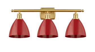 Ballston Three Light Bath Vanity in Satin Gold (405|516-3W-SG-MBD-75-RD)