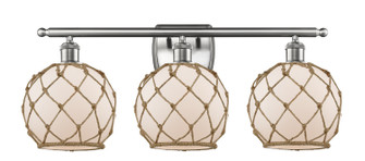 Ballston Three Light Bath Vanity in Brushed Satin Nickel (405|516-3W-SN-G121-8RB)
