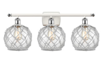 Ballston Three Light Bath Vanity in White Polished Chrome (405|516-3W-WPC-G122-8RW)