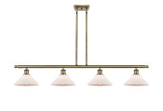 Ballston Four Light Island Pendant in Antique Brass (405|516-4I-AB-G131)