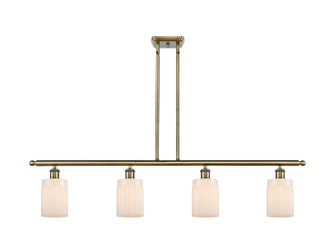Ballston Four Light Island Pendant in Antique Brass (405|516-4I-AB-G341)