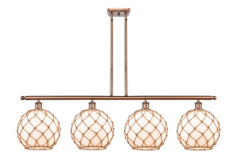 Ballston Four Light Island Pendant in Antique Copper (405|516-4I-AC-G121-10RB)
