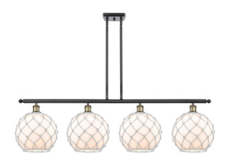 Ballston Four Light Island Pendant in Black Antique Brass (405|516-4I-BAB-G121-10RW)