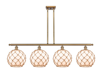 Ballston Four Light Island Pendant in Brushed Brass (405|516-4I-BB-G121-10RB)