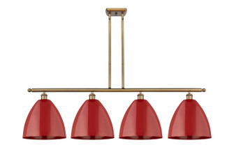 Ballston Four Light Island Pendant in Brushed Brass (405|516-4I-BB-MBD-12-RD)