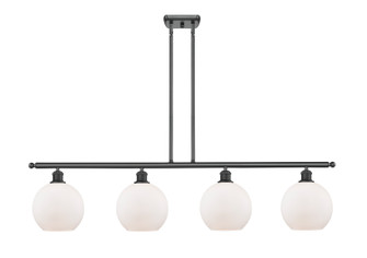 Ballston Four Light Island Pendant in Matte Black (405|516-4I-BK-G121-8)