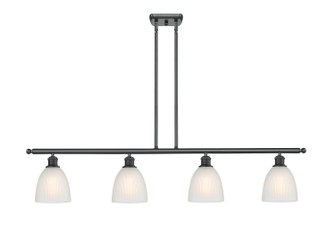 Ballston Four Light Island Pendant in Matte Black (405|516-4I-BK-G381)