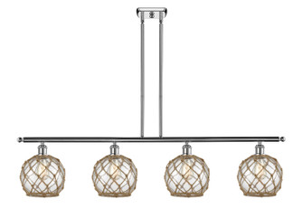 Ballston Four Light Island Pendant in Polished Chrome (405|516-4I-PC-G122-8RB)