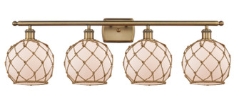 Ballston Four Light Bath Vanity in Brushed Brass (405|516-4W-BB-G121-8RB)
