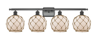 Ballston Four Light Bath Vanity in Matte Black (405|516-4W-BK-G121-8RB)