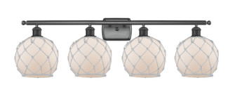 Ballston Four Light Bath Vanity in Matte Black (405|516-4W-BK-G121-8RW)