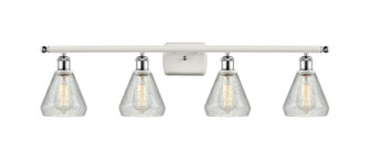 Ballston Four Light Bath Vanity in White Polished Chrome (405|516-4W-WPC-G275)