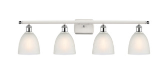 Ballston Four Light Bath Vanity in White Polished Chrome (405|516-4W-WPC-G381)