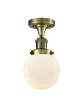 Franklin Restoration One Light Semi-Flush Mount in Antique Brass (405|517-1CH-AB-G201-6)