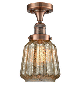 Franklin Restoration One Light Semi-Flush Mount in Antique Copper (405|517-1CH-AC-G146)