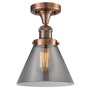 Franklin Restoration One Light Semi-Flush Mount in Antique Copper (405|517-1CH-AC-G43)