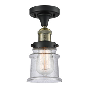 Franklin Restoration One Light Semi-Flush Mount in Black Antique Brass (405|517-1CH-BAB-G184S)
